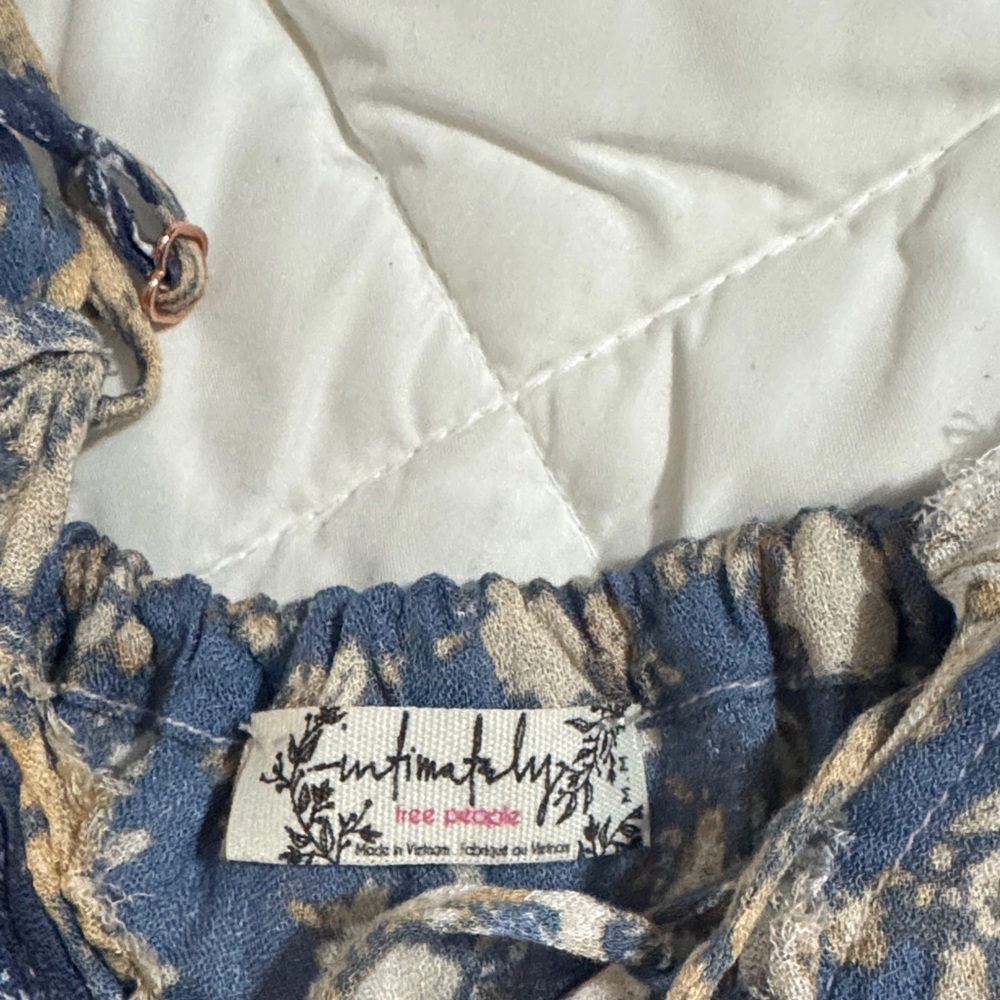 Free People Bohemian Blue and Cream Maxi Dress - Picture 6 of 10